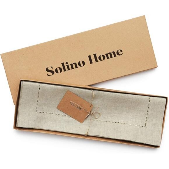 Home Natural Linen Placemats Set of 4–100% Pure Linen Cloth Placemats 19" Lx14"W - Picture 4 of 7